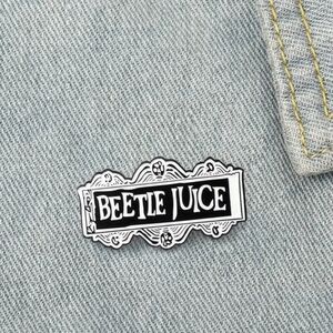 Beetlejuice Cartoon Logo Enamel Pin